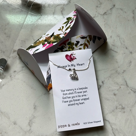 Necklace NWT 925 Silver Dipped - ALWAYS IN MY HEART - Picture 3 of 7